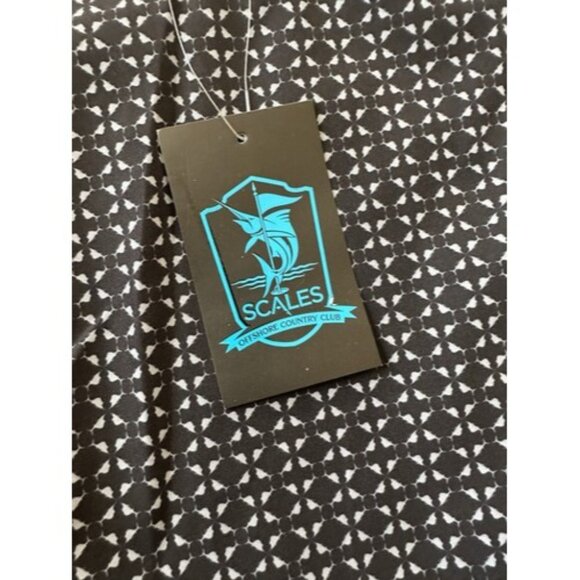 Scales Mens NAUTICAL SAIL 8.5" WALKSHORTS black Geometric Print Size 36 - Picture 4 of 9